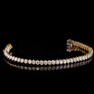 18ct Yellow Gold 5ct Diamond Tennis Bracelet. Bespoke Jewellery, Knights fine Jewellery - Stratford upon Avon